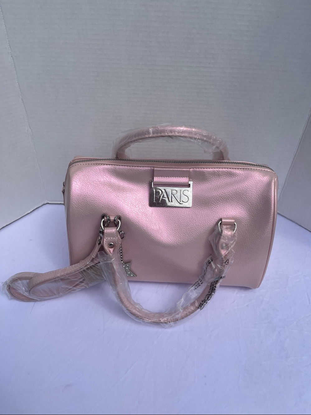 PARIS HILTON Pink Onyx Baguette Bag Purse Large
